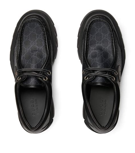 gucci slip on light blue|Gucci lace up loafers.